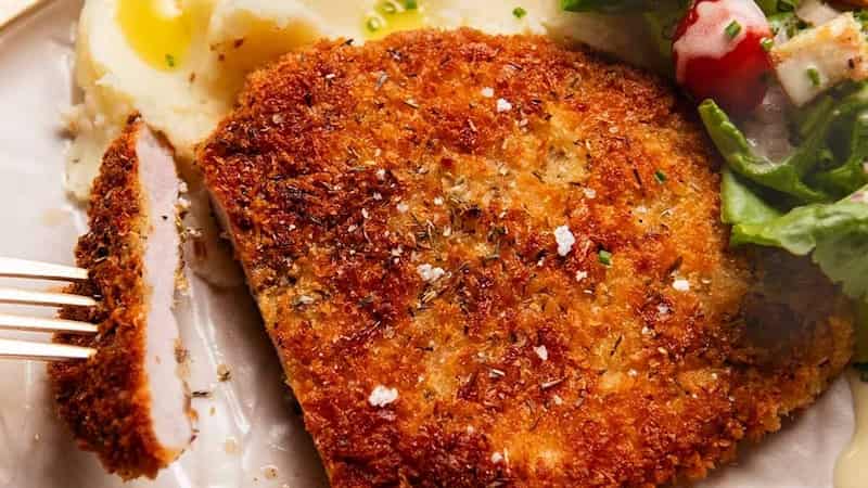 تصویر 2 از شنیسل مرغ خانگی ساده انتخابی مناسب برای آشپزی خانگی
